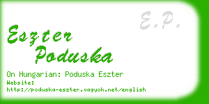 eszter poduska business card